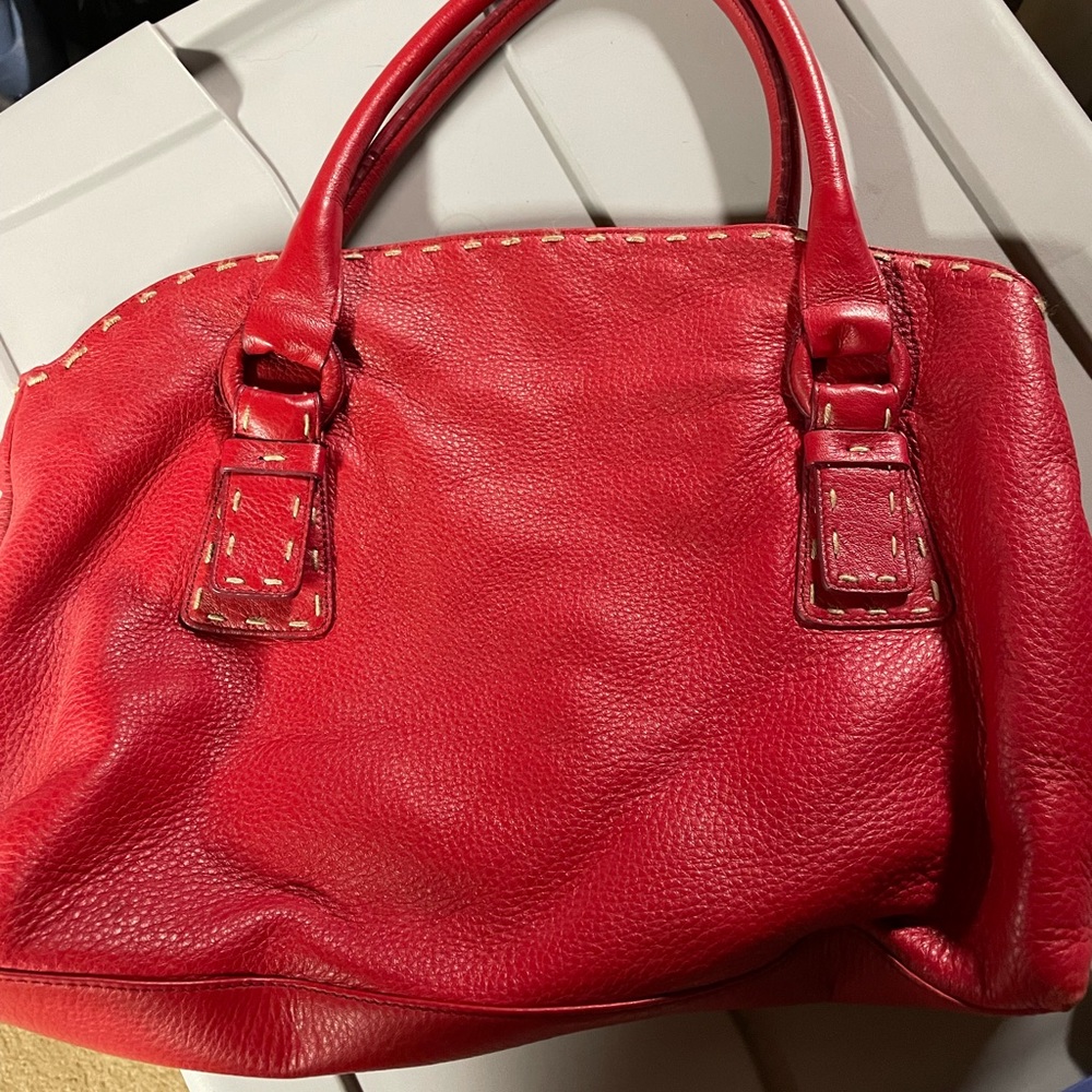 Sigrid Olsen  red leather bag